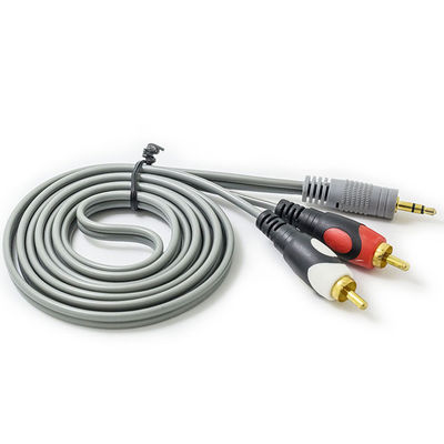 OD 9.5mm 1.5m 3m 5m 3.5mm To 2 RCA Stereo Cable